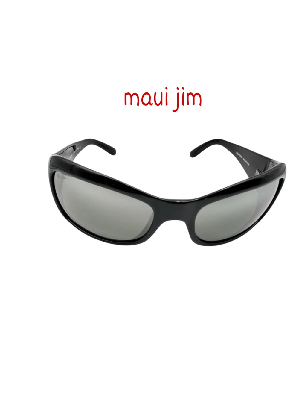 MAUI JIM MJ 134-02 
Black Sunglasses with Gold Logo Accent
